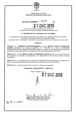 decreto 2177 del 27 de diciembre de 2016