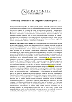 Términos y condiciones - Dragon Fly Global Express