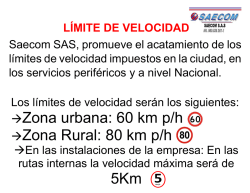 Limite de Velocidad Autorizado SAECOM SAS