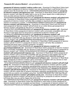 Pasaporte B2 Lalumno Modulo1