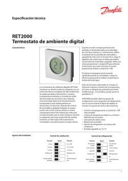 RET2000 Termostato de ambiente digital