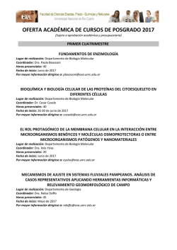 CURSOS DE POSGRADO 2012