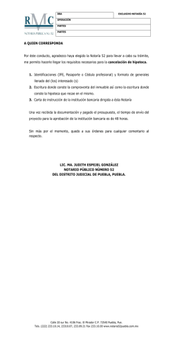 Requisitos - Notaria Publica Numero 52 Puebla
