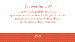 ¿Qué es SinCV?