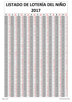 listado de lotería del niño 2017