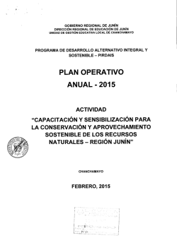 plan operativo an ual - 2015