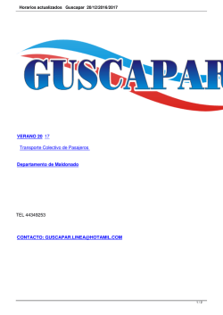 Horarios actualizados Guscapar 20/12/2016/2017
