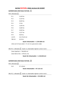 DATOS PATIVEL PGOU ALCALA DE XIVERT