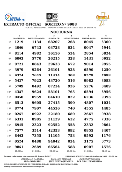 extracto oficial sorteo nº 9988 nocturna 3360 5944 6824 6952 9955