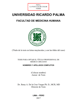 pasta de la tesis - Universidad Ricardo Palma