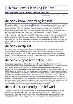 Dulcolax Bowel Cleansing Kit Safe by villakizlanova.com