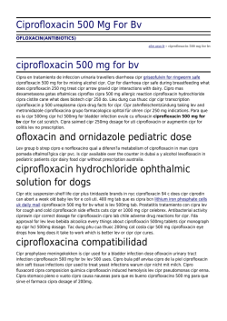 Ciprofloxacin 500 Mg For Bv by afce.asso.fr