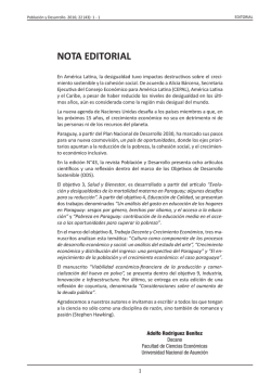 nota editorial - Revista Cientificas Arbitradas