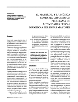 el material y la música como recursos en un programa de