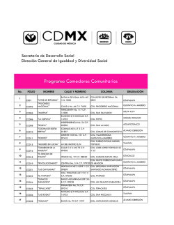 Programa Comedores Comunitarios