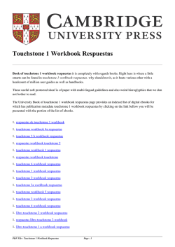 Touchstone 1 Workbook Respuestas