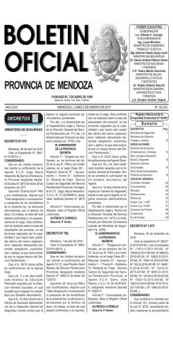 Boletín Oficial - Gobernación de Mendoza