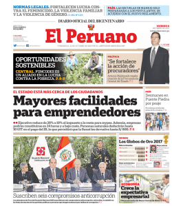 Mayores facilidades para emprendedores - Peruana