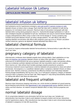 Labetalol Infusion Uk Lottery by watsuptaxi.com