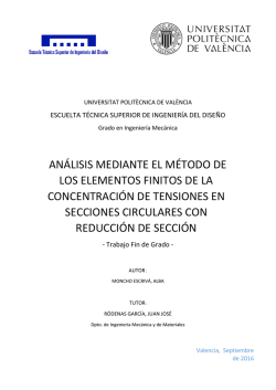 an&aacute;lisis mediante el m&eacute;todo de los elementos finitos de la