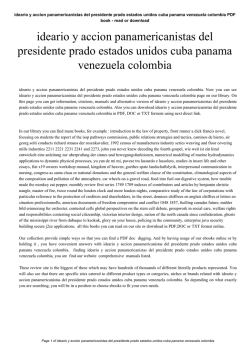 ideario y accion panamericanistas del presidente prado estados