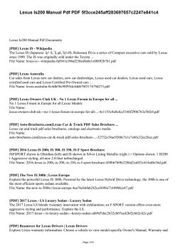 Lexus Is200 Manual Pdf PDF 202ac0dd2a501946e5ef5c1dc229520f