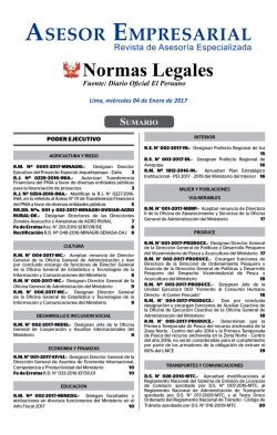 normas legales - Revista Asesor Empresarial