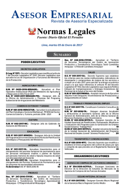 normas legales - Revista Asesor Empresarial