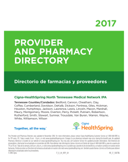 This Provider and Pharmacy Directory was updated in