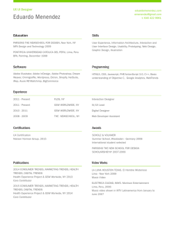 resume - Eduardo Menendez | User Experience and