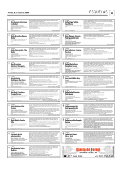 esquelas - Diario de Ferrol