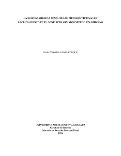 la responsabilidad penal de los menores víctimas de reclutamiento