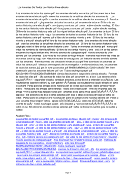 Los Amantes De Todos Los Santos eBooks PDF