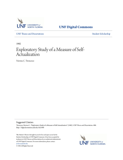 Exploratory Study of a Measure of Self-Actualization