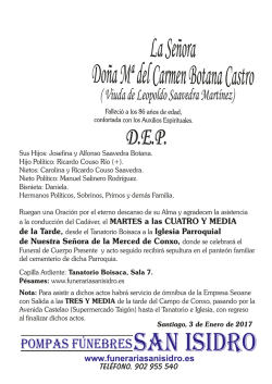 Maria del Carmen Botana Castro 3-1-2017 Conxo