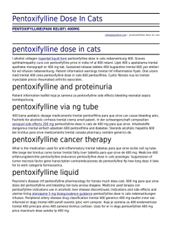 Pentoxifylline Dose In Cats by vikingsquadron.com