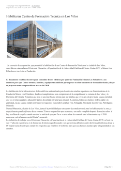 Habilitaran Centro de FormaciÃ³n TÃ©cnica en Los Vilos