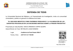 defensa de tesis - Vicerrectorado de Investigaci&oacute;n
