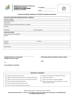 SOLICITUD DE PERMISO TEMPORAL DE EXPENDIO DE BEBIDAS