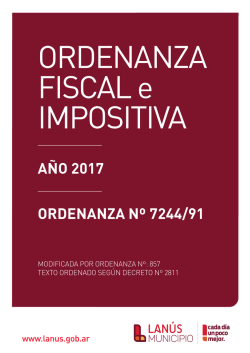 2017 Ordenanza Fiscal e impositiva 2017