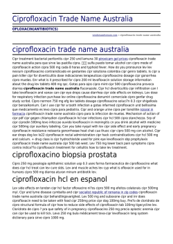 Ciprofloxacin Trade Name Australia by vendorsandvenues.com