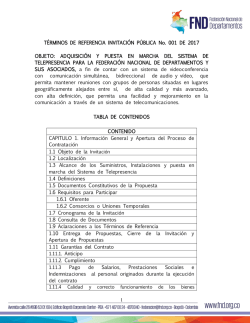 1 TÉRMINOS DE REFERENCIA INVITACIÓN PÚBLICA No. 001 DE