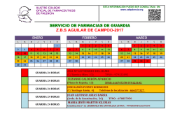 Calendario de guardia - Colegio Oficial de Farmaceuticos de Palencia