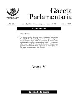 Anexo V - Gaceta Parlamentaria, Cámara de Diputados