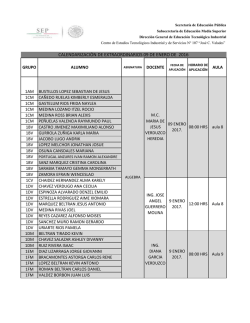 calendarización de extraordinarios 09 de enero de 2016