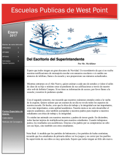 Del Escritorio del Superintendente