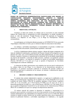 Licitación pública Málaga excavación