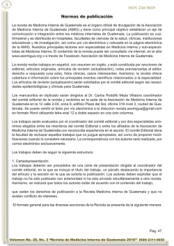 Normas de publicación - Asociación de Medicina Interna de