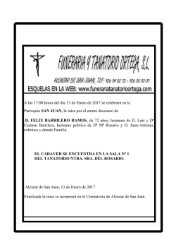 ESQUELA FELIX BARRILERO RAMOS.