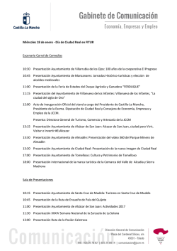 AGENDA FITUR por provincias CLM.